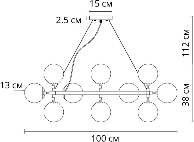 Подвесная люстра Arte Lamp A1664SP-25GO