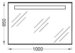 Зеркало Jacob Delafon Parallel 1000х650 с подсветкой, подогревом и ИК-выключателем (EB1416RU-NF)