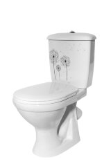 Унитаз-компакт Суперкомпакт декор Одуванчик А Стандарт, сиденье полипропилен (44901110122)