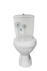 Унитаз-компакт Суперкомпакт декор Одуванчик А Стандарт, сиденье полипропилен (44901110122)