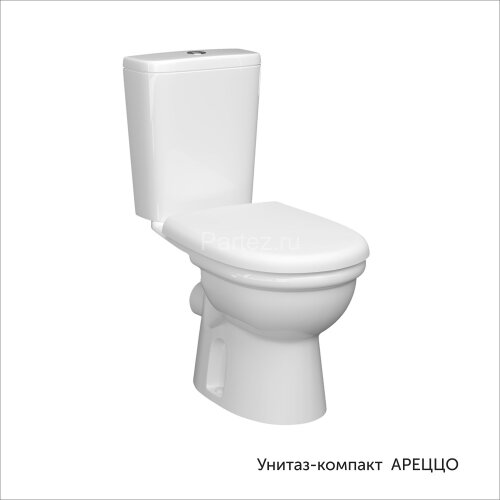 Унитаз-компакт Керамин Ареццо ЖС Инкоэр 360х700х820 напольный, с жестким сиденьем, двухрежимной спус