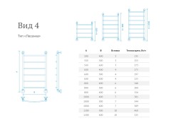 Полотенцесушитель водяной Маргроид Лесенка &quot;Вид 4&quot; без полки 100х50 (комплект), хром