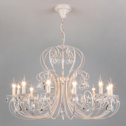 Подвесная люстра Eurosvet 3305/12 белый с золотом