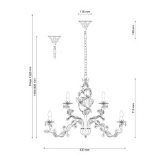 Подвесная люстра Lucia Tucci Fiori di rose 185.10.5