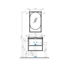 Зеркало AQUATON Лофт Фабрик 50 дуб темный (1A242502LTDU0)
