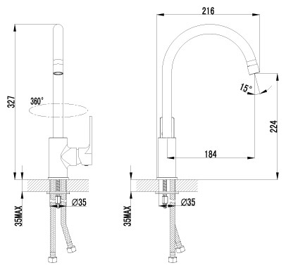 Смеситель Lemark Plus Grace LM1505C для кухни