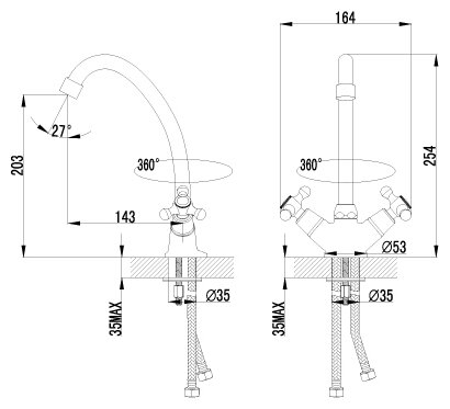 Смеситель для кухни Lemark Plus Harmony LM1404C