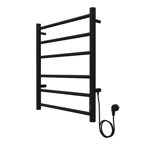 Полотенцесушитель электрический AZARIO PARMA 500/600 6 секций, диммер справа, черный (AZ10856B)