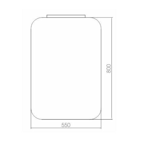 Зеркало AZARIO Агат 800х550 с навестным светильником и выключателем-датчик на движение, диммер (ФР-0