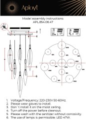 Подвесная люстра Aployt APL.854.06.47