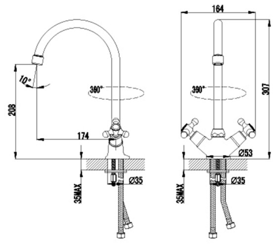 Смеситель Lemark Plus Harmony LM1405C для кухни