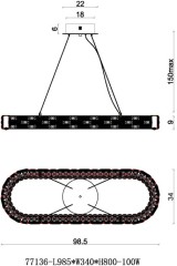 Подвесная люстра Fluorite FL1052-10PO