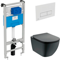 Промо-комплект Ideal Standard Tesi Aqua Blade Подвесной унитаз с инсталляцией, с сиденьем Микролифт
