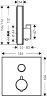 15737600 ShowerSelect Glass Термостат ShowerSelect для одного потребителя, стеклянный, СМ, черный/хр