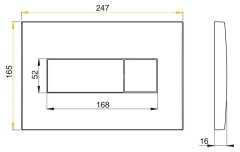 Кнопка смыва Alcadrain, хром - матовая (M372)