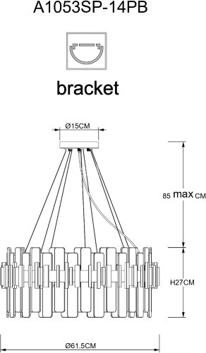 Подвесная люстра Arte Lamp A1053SP-14PB
