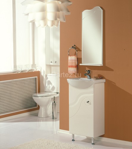 Тумба под раковину AQUATON КОЛИБРИ-45 напольная, левая, белая (1A065201KO01L)