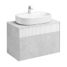 Тумба под раковину AQUATON Марбл 80 800х460х530 подвесная, Слэйт/Белый матовый (1A276201MH4C0)