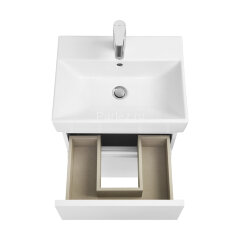 Тумба под раковину Roca Oleta 60 подвесная, 2 ящика, белый матовый (A857638501)