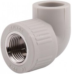 Угол комбинированный PPR-ВР D25х1/2" Ekoplastik