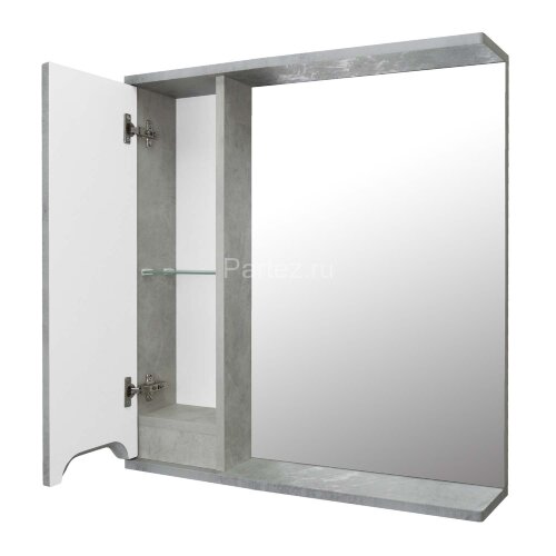 Зеркало-шкаф Loranto Florena 70 700х135х600 левый, светлый бетон (CS00086986)
