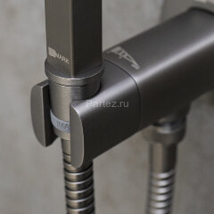 Смеситель Lemark Solo LM7172GM с гигиеническим душем, встраиваемый