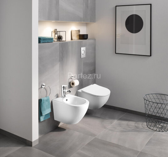 Биде подвесное AZARIO MORANO 370х490х325 цвет белый (AZ-450WB)