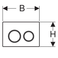 Кнопка смыва Geberit Geberit Omega 20, двойной смыв, хром матовый (115.085.KH.1)