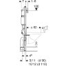 Инсталляция Geberit Duofix для подвесного унитаза, со смывным бачком Delta, смывная клавиша Delta01,