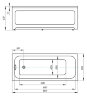 Ванна акриловая AZARIO BELLA прямоугольная 180*70 см (AV.0023180)