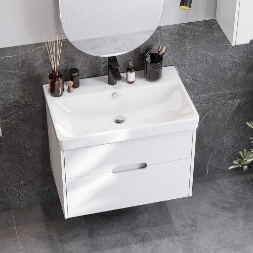 Тумба под раковину Aquaton Оливия 70 подвесная, цвет белый матовый (1A254301OL010)