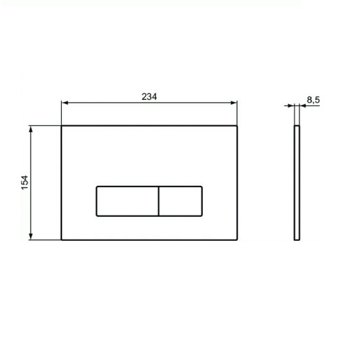 Кнопка смыва Ideal Standard OLEAS™ M2, матовый хром (R0121JG)