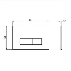 Кнопка смыва Ideal Standard OLEAS™ M2, матовый хром (R0121JG)