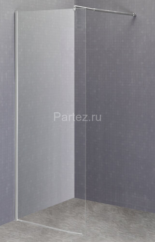 Душевая перегородка LORANTO Walk-in 120х200 регулируемый кронштейн 80-100, прозрачное стекло 8 мм, профиль хром (CS-L1020 120)