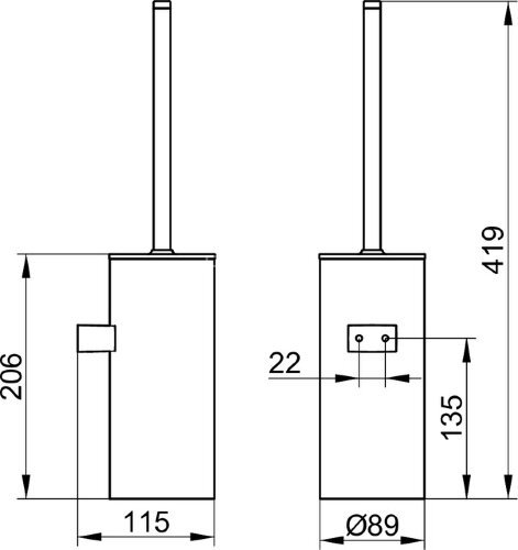 Ёрш для унитаза Keuco Collection Moll, хром (12769010101)