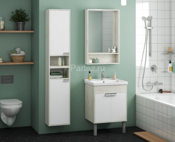 Шкаф подвесной AQUATON Флай одностворчатый, левая, дуб крафт (1A237903FAX1L)