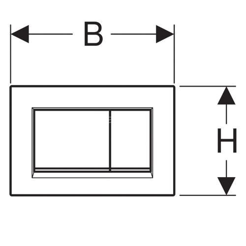 Кнопка смыва Geberit Sigma 30, двойной смыв, хром матовый