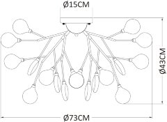 Потолочная люстра Arte Lamp A7274PL-27GO