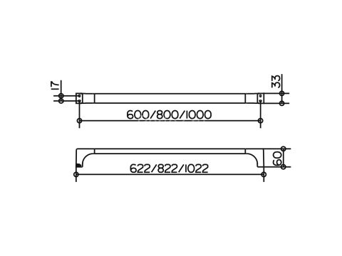 Полотенцедержатель Keuco Edition 11 600 мм, хром (11101010600)