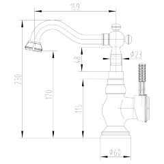 Смеситель Lemark Jasmine LM6644ORB для раковины/кухни