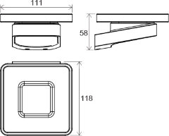 Мыльница Ravak 10°, Хром (X07P354)