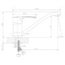 Смеситель Rossinka T40-21 для кухни