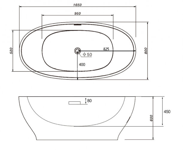 Акриловая ванна ABBER AB9207