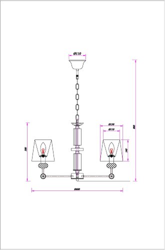 Подвесная люстра Arte Lamp A4093LM-5AB