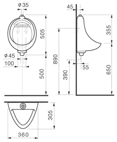 Писсуар Jika Korint Белый