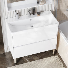 Тумба под раковину Aquaton Сканди 90 882x579x427 Белая (1A251901SD010)