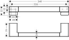 Поручень Hansgrohe AddStoris 348 мм, матовый белый (41744700)