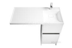 Тумба для раковины AQUATON Лондри 40 под стиральную машинку, белая (1A236001LH010)