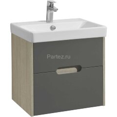 Тумба под раковину AQUATON Оливия 55 подвесная Грей/Дуб Ойстер (1A254201OLUG0)