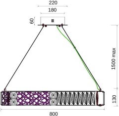 Подвесная люстра Fluorite FL1068-8P